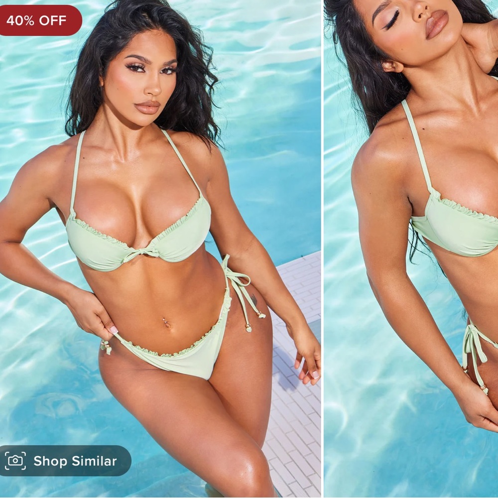light green bikini - Picture 2 of 2
